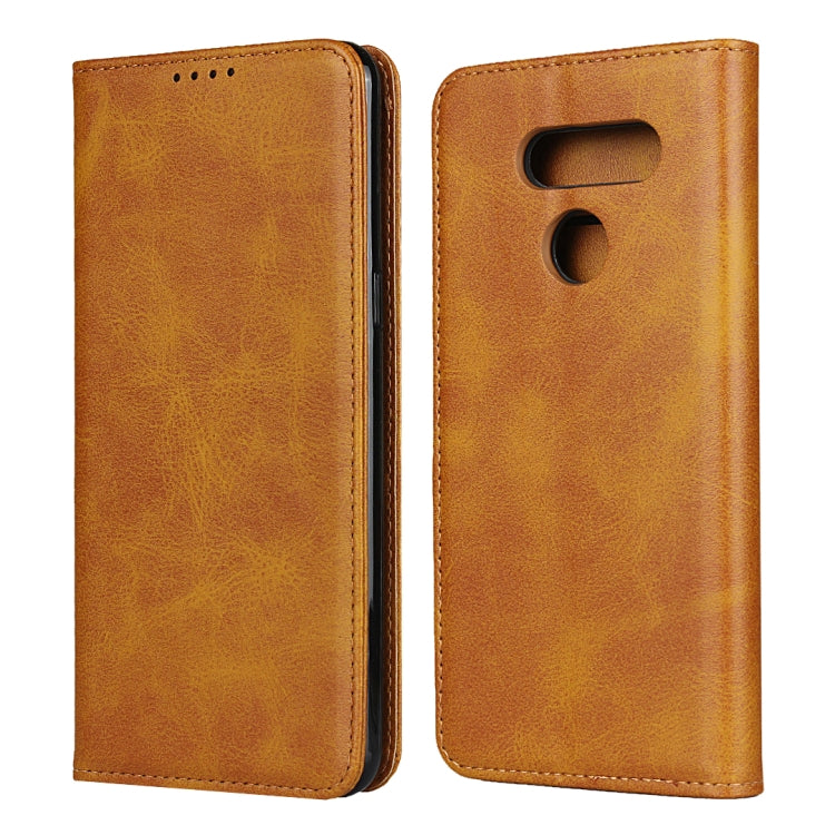 For LG K50S Calf Texture Magnetic Horizontal Flip Leather Case with Holder & Card Slots & Wallet