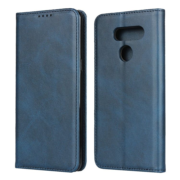For LG K50S Calf Texture Magnetic Horizontal Flip Leather Case with Holder & Card Slots & Wallet