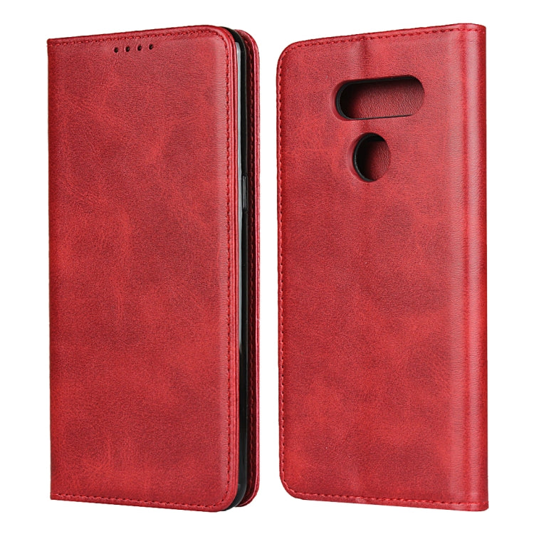 For LG K50S Calf Texture Magnetic Horizontal Flip Leather Case with Holder & Card Slots & Wallet