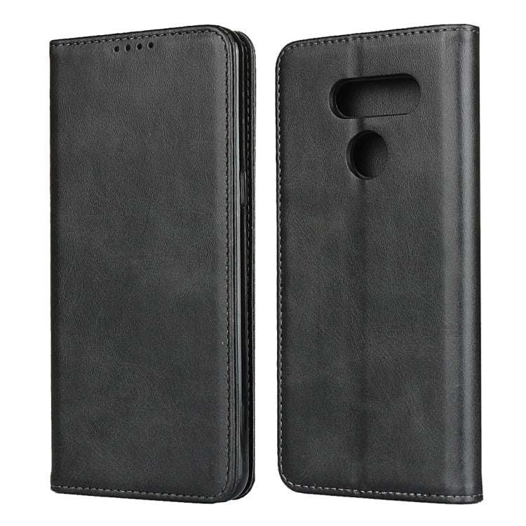 For LG K50S Calf Texture Magnetic Horizontal Flip Leather Case with Holder & Card Slots & Wallet