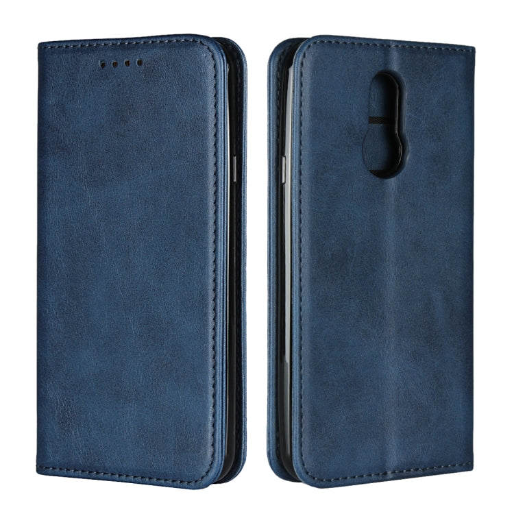 For LG Q7 Calf Texture Magnetic Horizontal Flip Leather Case with Holder & Card Slots & Wallet