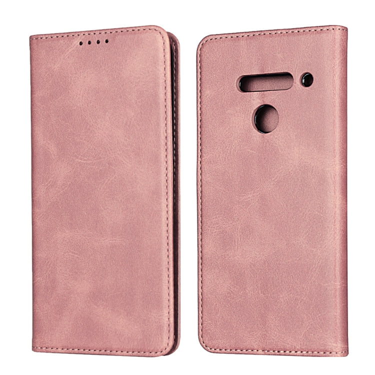 For LG V50 ThinQ Calf Texture Magnetic Horizontal Flip Leather Case with Holder & Card Slots & Wallet
