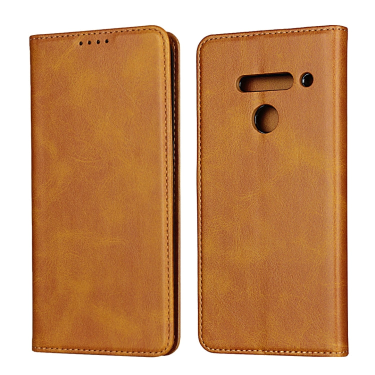 For LG V50 ThinQ Calf Texture Magnetic Horizontal Flip Leather Case with Holder & Card Slots & Wallet