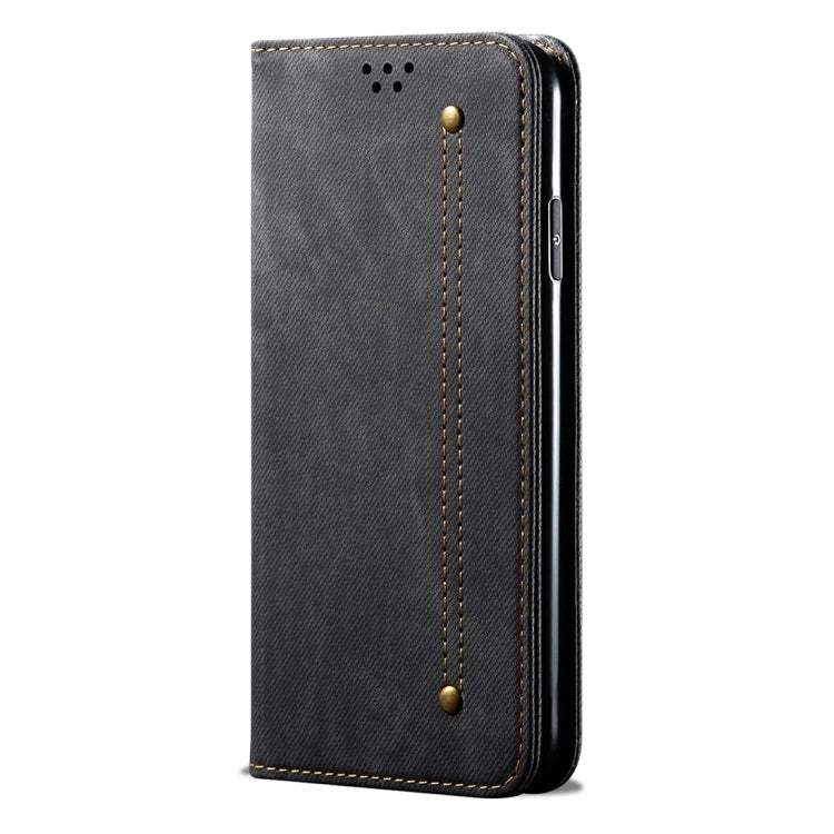 For Galaxy M30s Denim Texture Casual Style Horizontal Flip Leather Case with Holder & Card Slots & Wallet