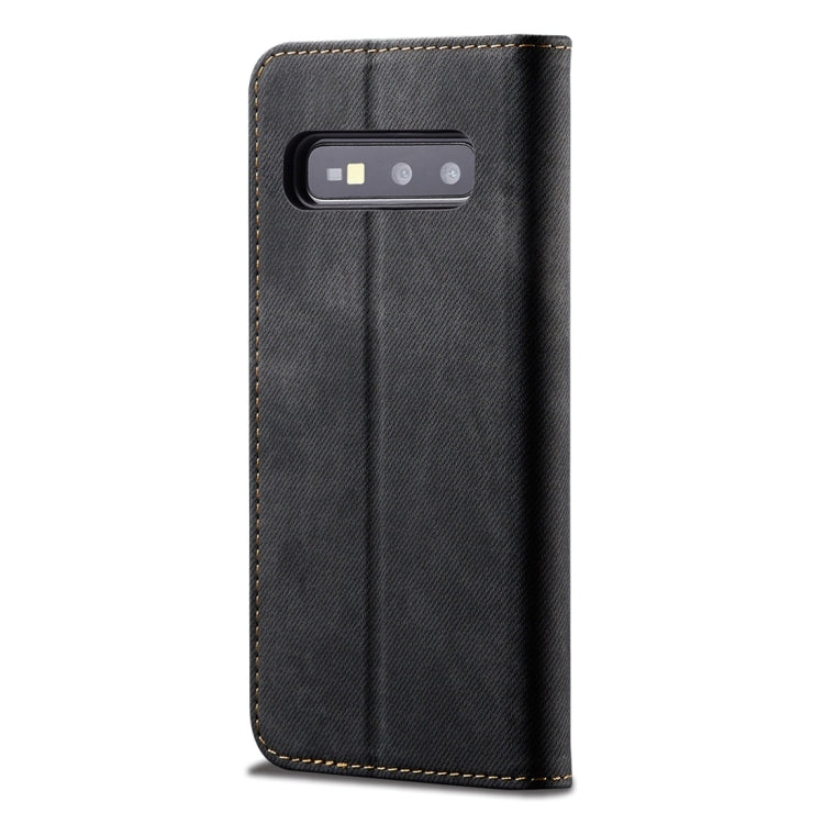 For Galaxy S10e Denim Texture Casual Style Horizontal Flip Leather Case with Holder & Card Slots & Wallet