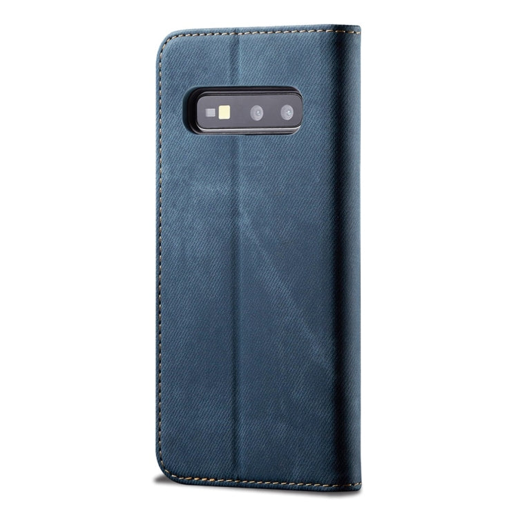 For Galaxy S10e Denim Texture Casual Style Horizontal Flip Leather Case with Holder & Card Slots & Wallet