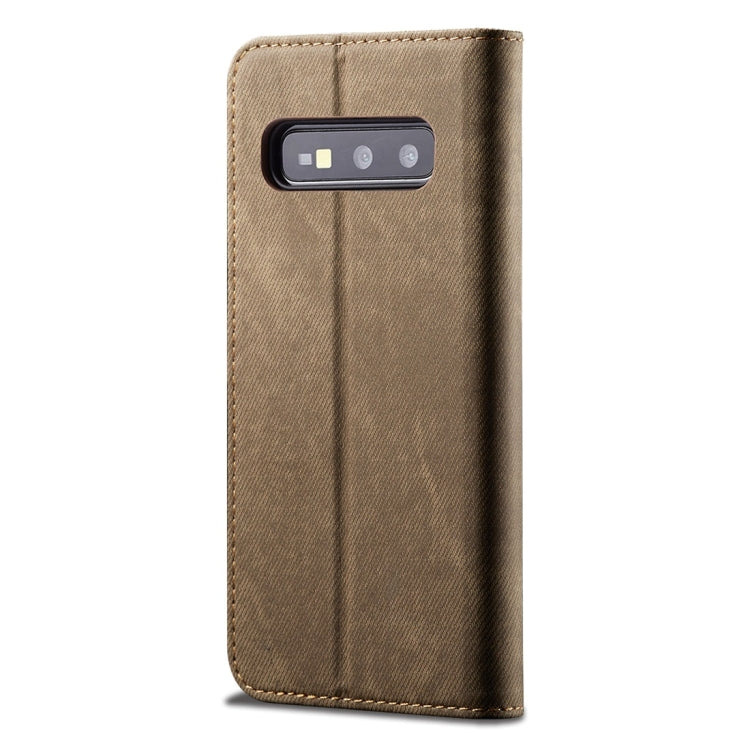 For Galaxy S10e Denim Texture Casual Style Horizontal Flip Leather Case with Holder & Card Slots & Wallet