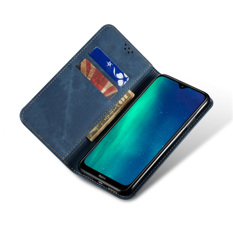 For Xiaomi Redmi 8 Denim Texture Casual Style Horizontal Flip Leather Case with Holder & Card Slots & Wallet