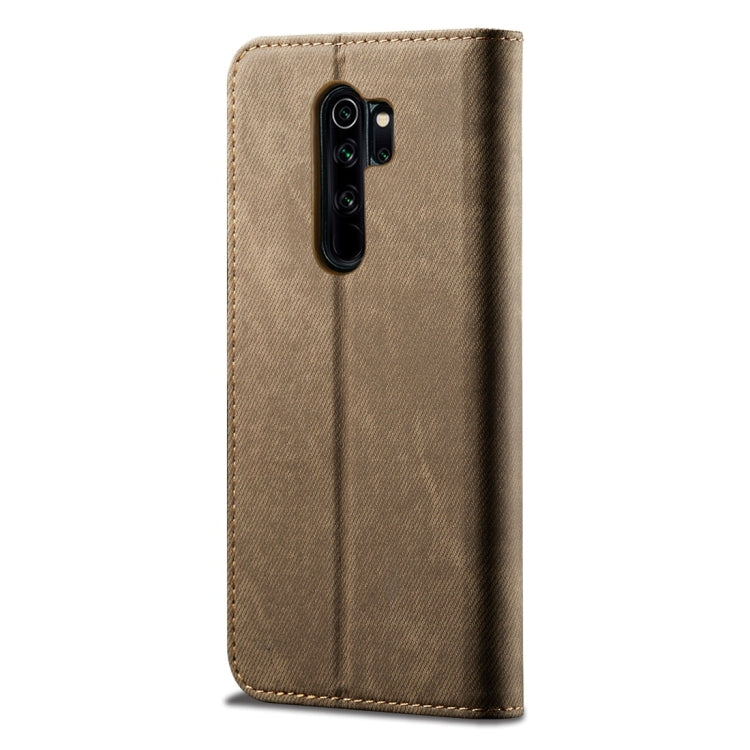 For Xiaomi Redmi Note 8 Pro Denim Texture Casual Style Horizontal Flip Leather Case with Holder & Card Slots & Wallet