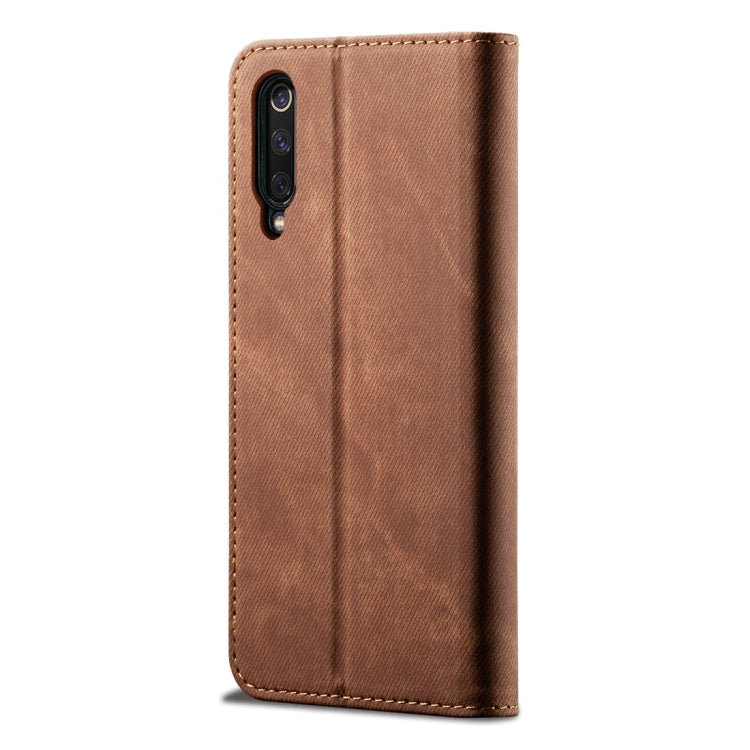 For Xiaomi Mi 9 Denim Texture Casual Style Horizontal Flip Leather Case with Holder & Card Slots & Wallet