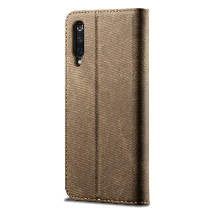 For Xiaomi Mi 9 Denim Texture Casual Style Horizontal Flip Leather Case with Holder & Card Slots & Wallet