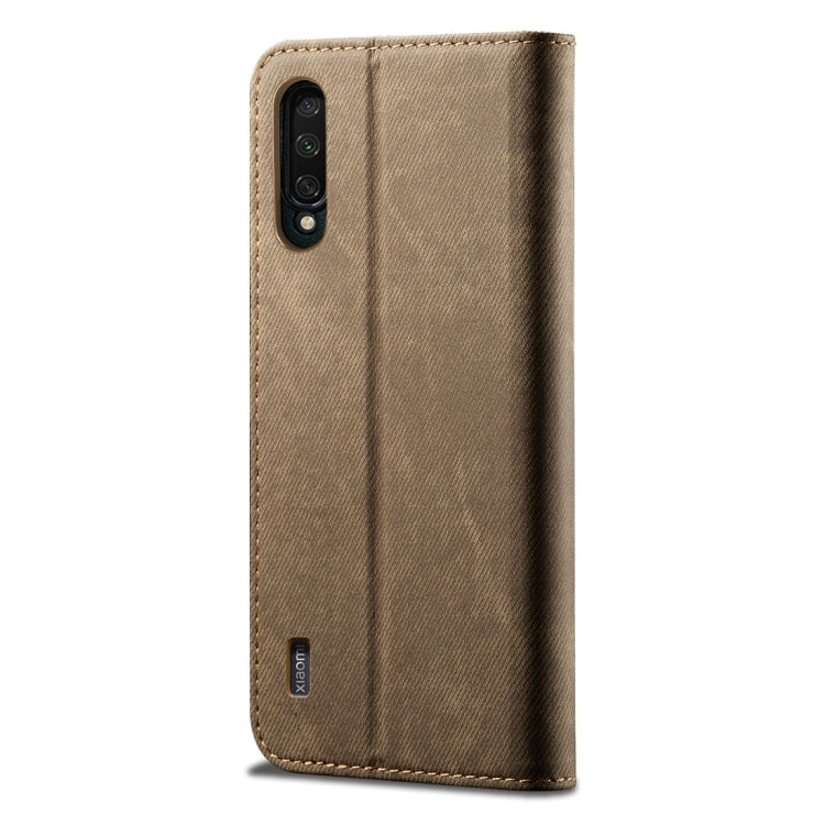 For Xiaomi Mi CC9 / Mi 9 Lite Denim Texture Casual Style Horizontal Flip Leather Case with Holder & Card Slots & Wallet