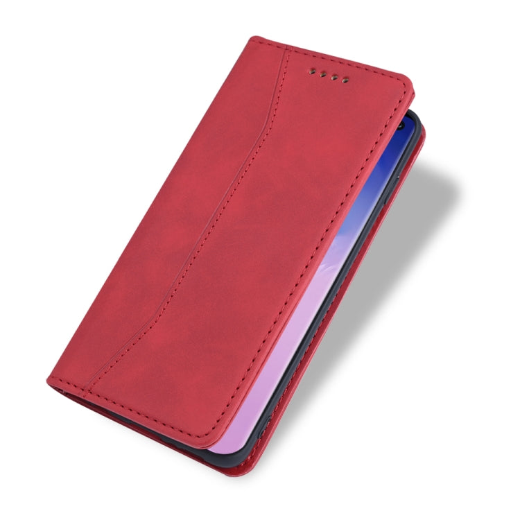 For Samsung Galaxy A71 5G Skin-feel Calfskin Texture Magnetic Dual-Fold Horizontal Flip Leather Case with Holder & Card Slots & Wallet