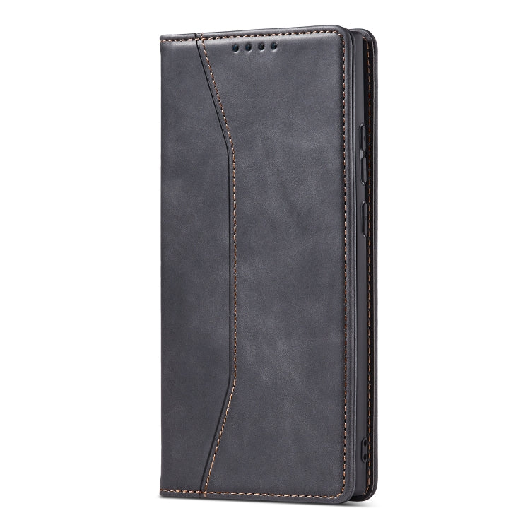 For Samsung Galaxy S20 Ultra 5G Skin-feel Calfskin Texture Magnetic Dual-Fold Horizontal Flip Leather Case with Holder & Card Slots & Wallet