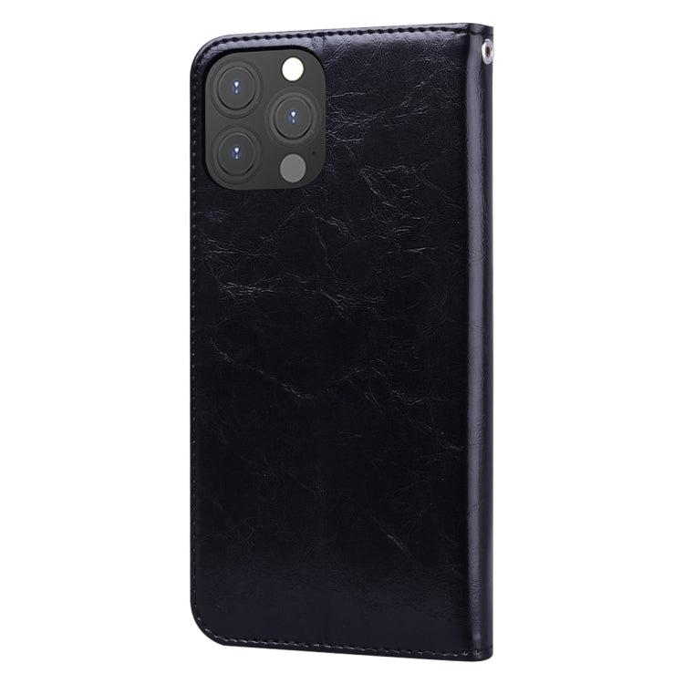For iPhone 13 Pro Business Style Oil Wax Texture Horizontal Flip Leather Case with Holder & Card Slots & Wallet