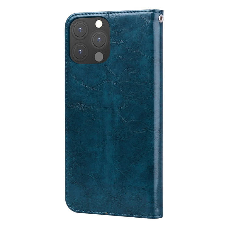 For iPhone 13 Pro Business Style Oil Wax Texture Horizontal Flip Leather Case with Holder & Card Slots & Wallet