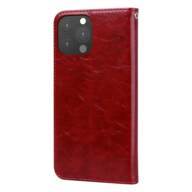 For iPhone 13 Pro Business Style Oil Wax Texture Horizontal Flip Leather Case with Holder & Card Slots & Wallet