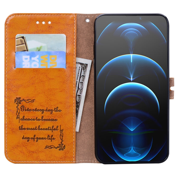 For iPhone 13 Pro Business Style Oil Wax Texture Horizontal Flip Leather Case with Holder & Card Slots & Wallet