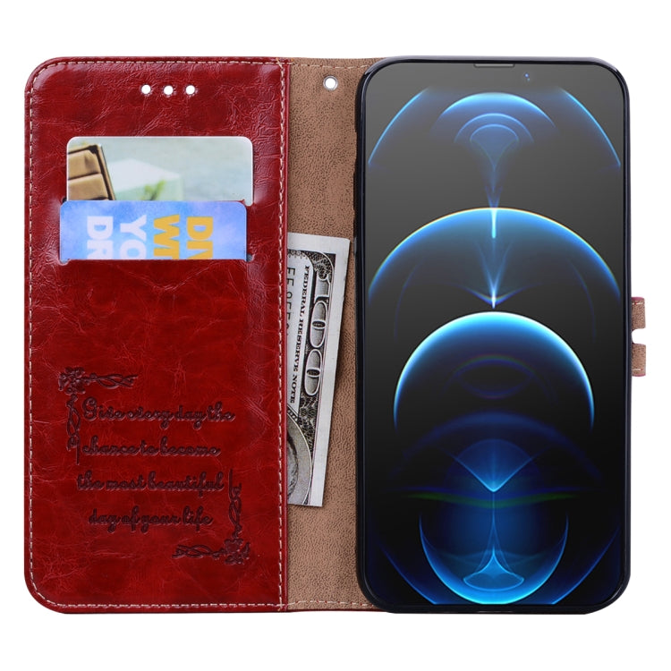 For iPhone 13 Pro Max Business Style Oil Wax Texture Horizontal Flip Leather Case with Holder & Card Slots & Wallet