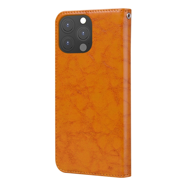 For iPhone 13 Pro Max Business Style Oil Wax Texture Horizontal Flip Leather Case with Holder & Card Slots & Wallet