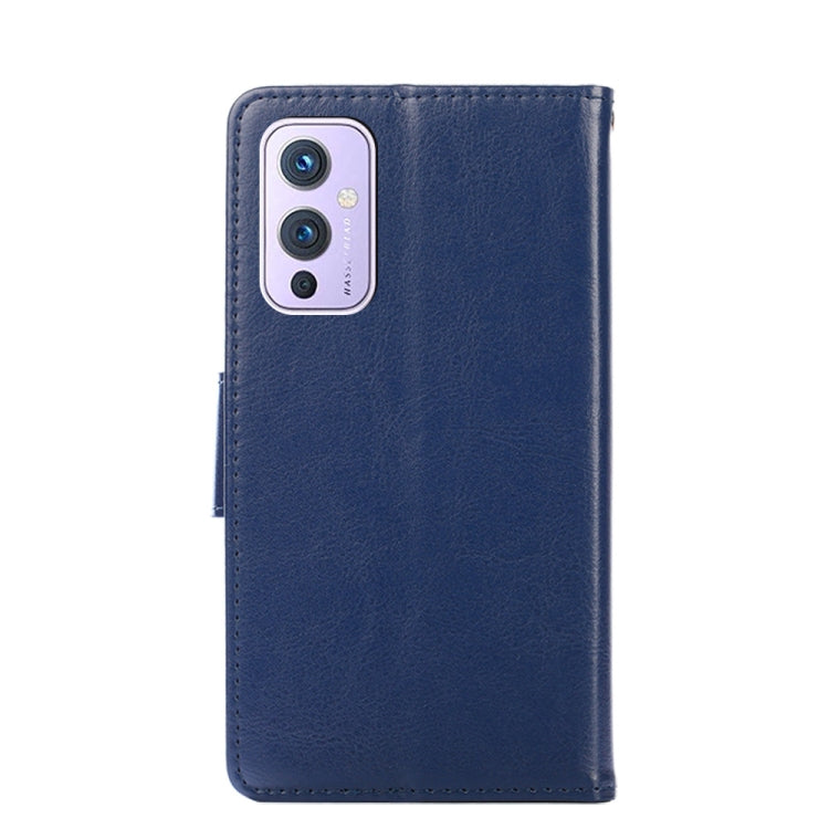 For OnePlus 9 Crystal Texture Horizontal Flip Leather Case with Holder & Card Slots & Wallet