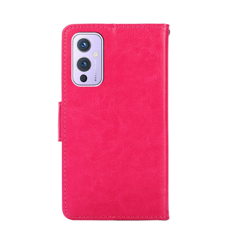 For OnePlus 9 Crystal Texture Horizontal Flip Leather Case with Holder & Card Slots & Wallet