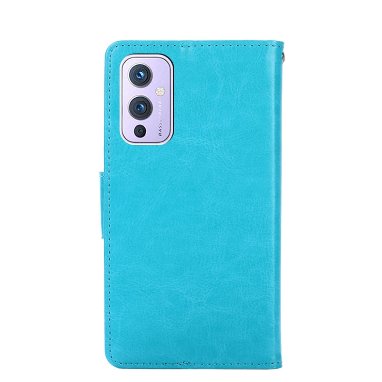 For OnePlus 9 Crystal Texture Horizontal Flip Leather Case with Holder & Card Slots & Wallet