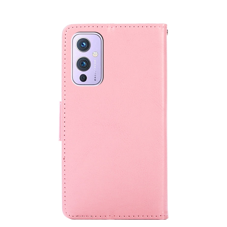 For OnePlus 9 Crystal Texture Horizontal Flip Leather Case with Holder & Card Slots & Wallet