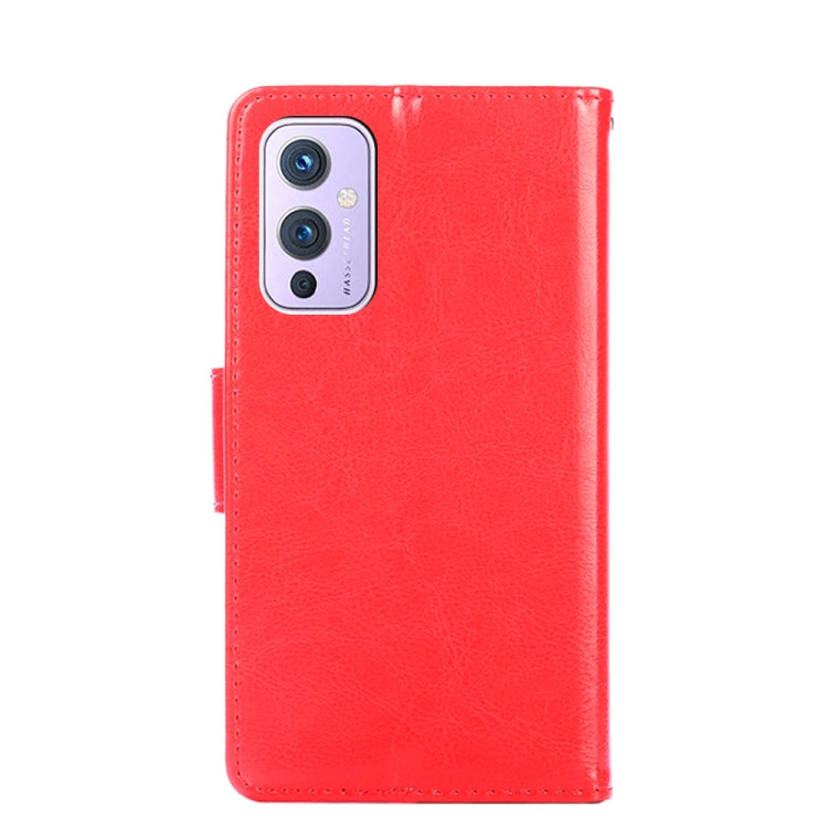 For OnePlus 9 Crystal Texture Horizontal Flip Leather Case with Holder & Card Slots & Wallet