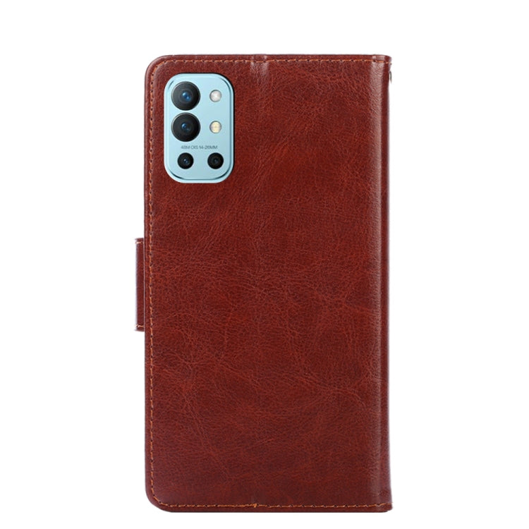 For OnePlus 9R Crystal Texture Horizontal Flip Leather Case with Holder & Card Slots & Wallet