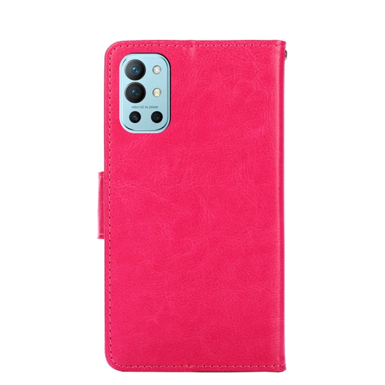 For OnePlus 9R Crystal Texture Horizontal Flip Leather Case with Holder & Card Slots & Wallet