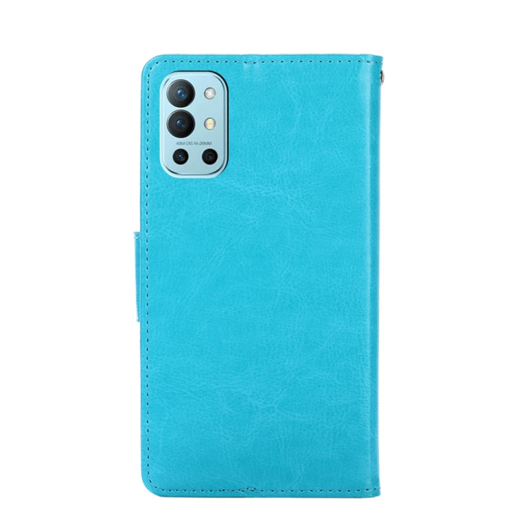 For OnePlus 9R Crystal Texture Horizontal Flip Leather Case with Holder & Card Slots & Wallet