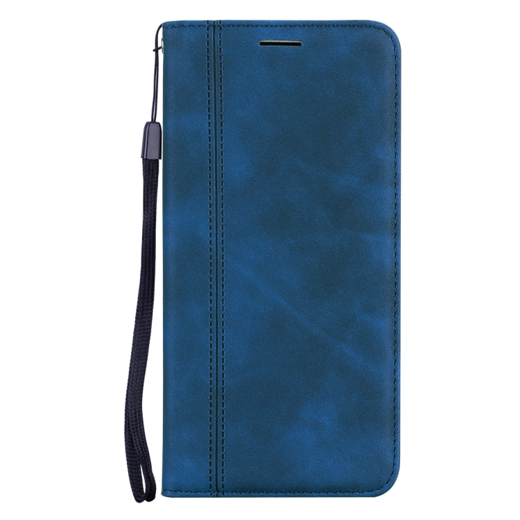 For iPhone 13 mini Frosted Business Magnetic Horizontal Flip PU Leather Case with Holder & Card Slot & Lanyard