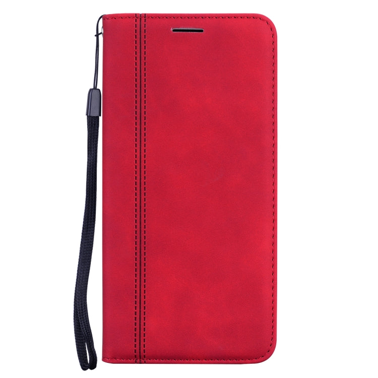 For iPhone 13 mini Frosted Business Magnetic Horizontal Flip PU Leather Case with Holder & Card Slot & Lanyard