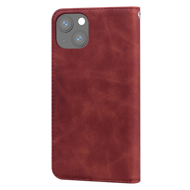 For iPhone 13 mini Frosted Business Magnetic Horizontal Flip PU Leather Case with Holder & Card Slot & Lanyard