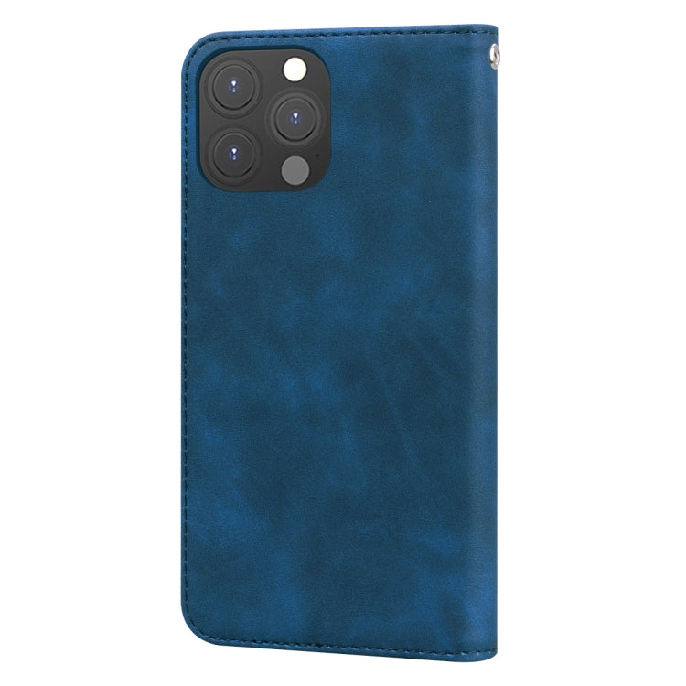 For iPhone 13 Pro Frosted Business Magnetic Horizontal Flip PU Leather Case with Holder & Card Slot & Lanyard