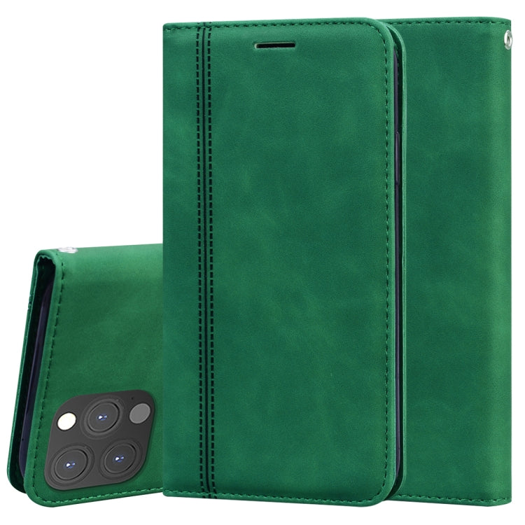For iPhone 13 Pro Frosted Business Magnetic Horizontal Flip PU Leather Case with Holder & Card Slot & Lanyard