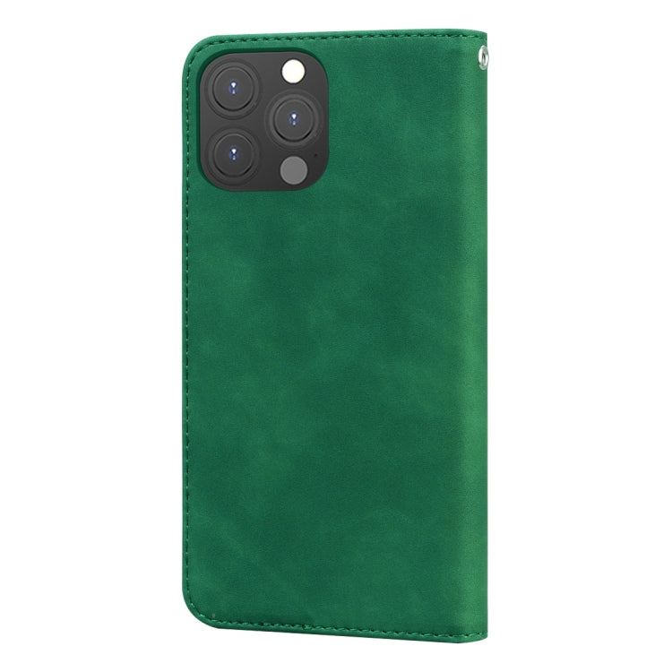 For iPhone 13 Pro Frosted Business Magnetic Horizontal Flip PU Leather Case with Holder & Card Slot & Lanyard