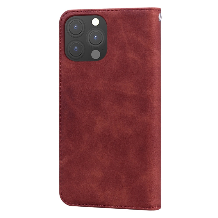 For iPhone 13 Pro Frosted Business Magnetic Horizontal Flip PU Leather Case with Holder & Card Slot & Lanyard