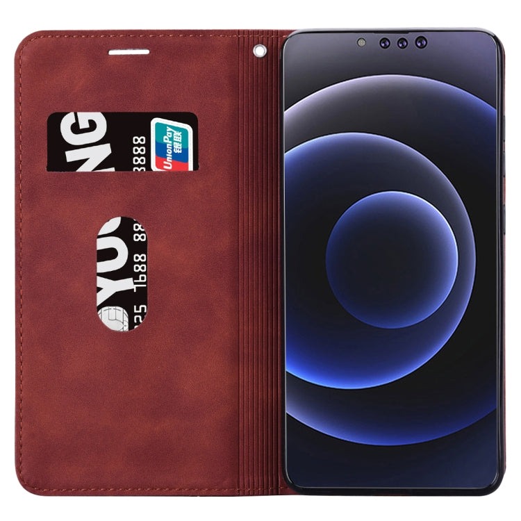 For iPhone 13 Pro Frosted Business Magnetic Horizontal Flip PU Leather Case with Holder & Card Slot & Lanyard