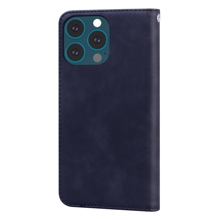 For iPhone 13 Pro Max Frosted Business Magnetic Horizontal Flip PU Leather Case with Holder & Card Slot & Lanyard