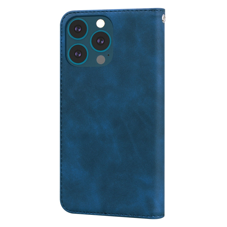 For iPhone 13 Pro Max Frosted Business Magnetic Horizontal Flip PU Leather Case with Holder & Card Slot & Lanyard