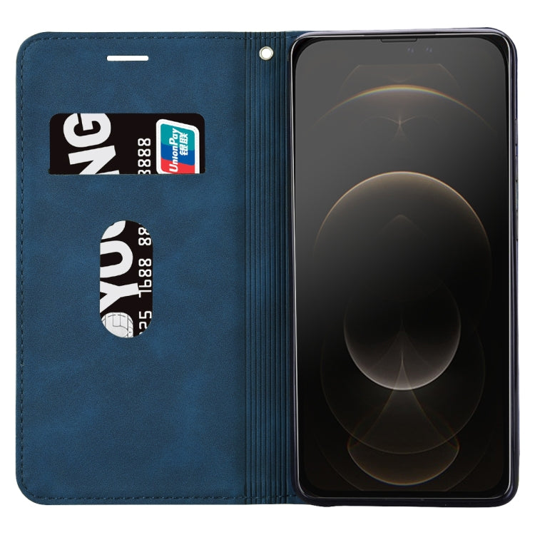 For iPhone 13 Pro Max Frosted Business Magnetic Horizontal Flip PU Leather Case with Holder & Card Slot & Lanyard