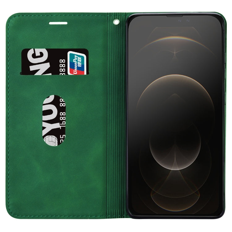 For iPhone 13 Pro Max Frosted Business Magnetic Horizontal Flip PU Leather Case with Holder & Card Slot & Lanyard