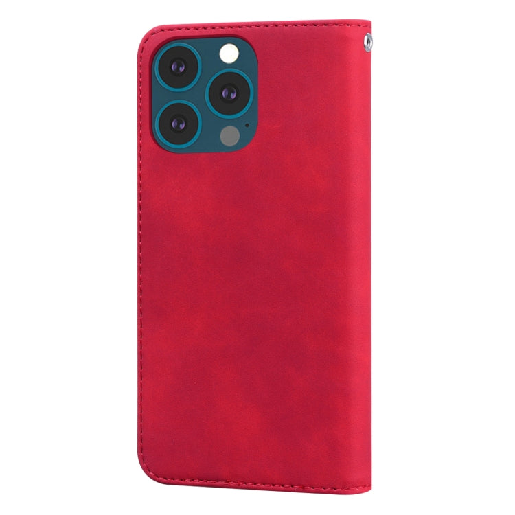 For iPhone 13 Pro Max Frosted Business Magnetic Horizontal Flip PU Leather Case with Holder & Card Slot & Lanyard