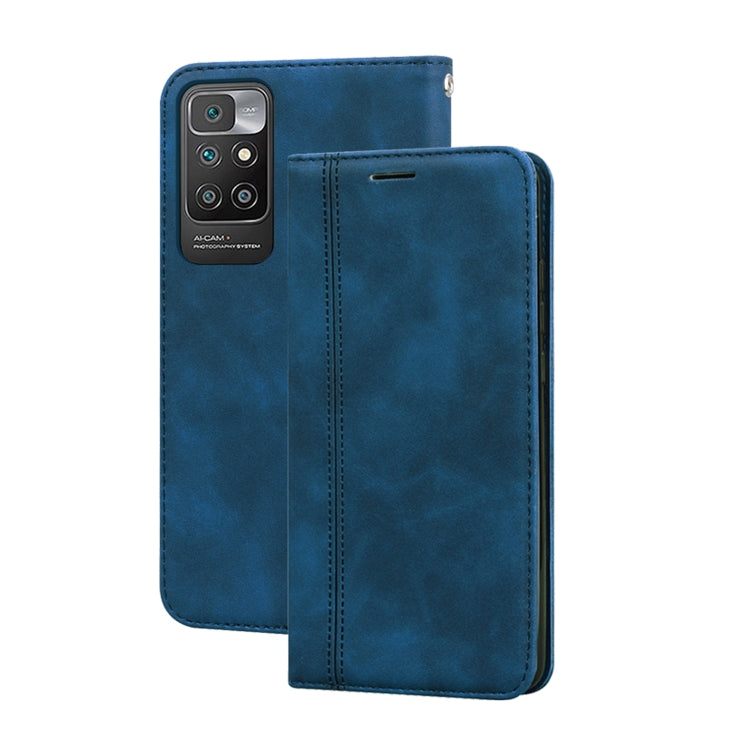 For Xiaomi Redmi 10 Frosted Business Magnetic Horizontal Flip PU Leather Case with Holder & Card Slot & Lanyard