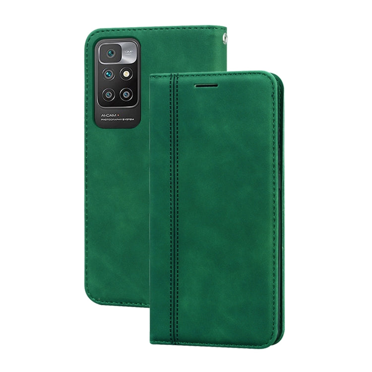 For Xiaomi Redmi 10 Frosted Business Magnetic Horizontal Flip PU Leather Case with Holder & Card Slot & Lanyard