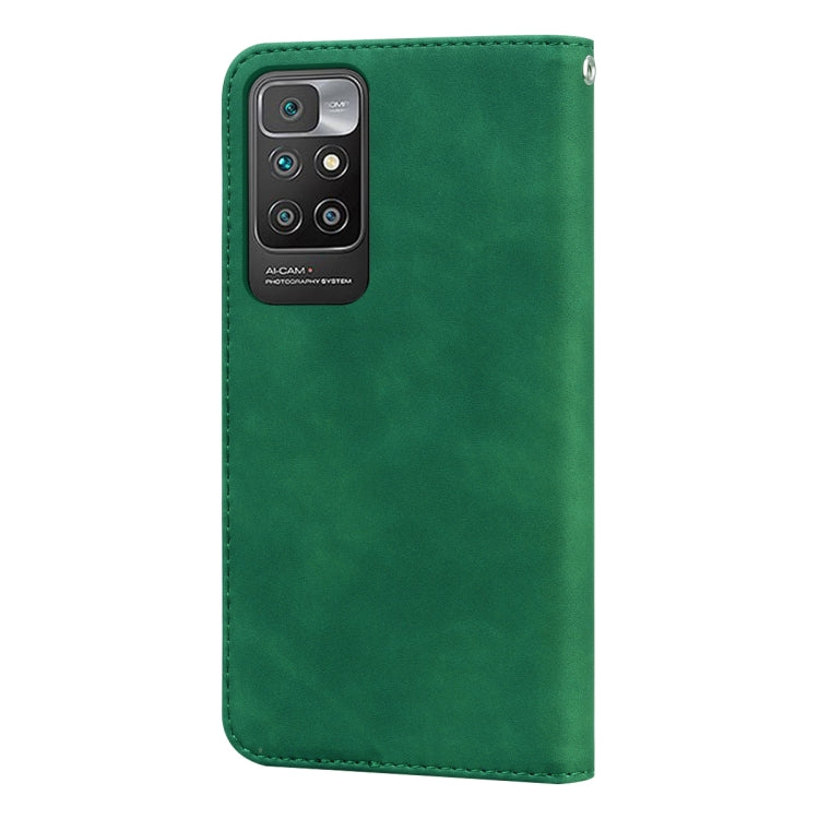 For Xiaomi Redmi 10 Frosted Business Magnetic Horizontal Flip PU Leather Case with Holder & Card Slot & Lanyard