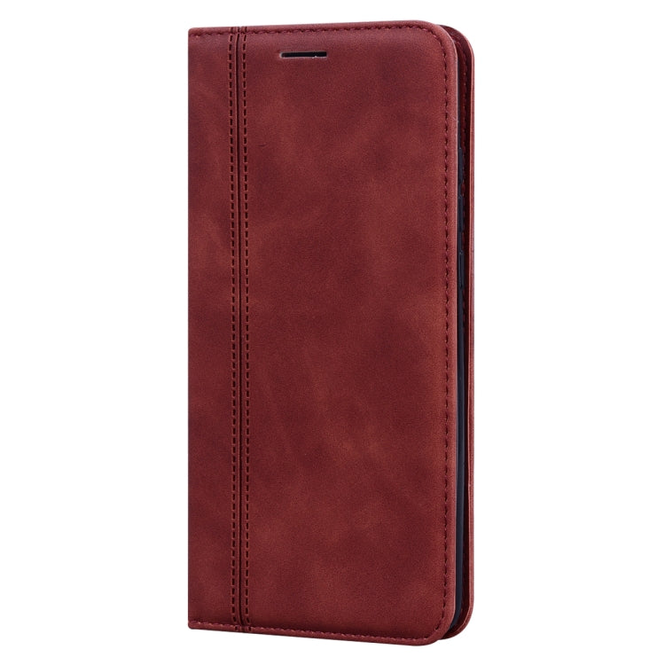 For Xiaomi Redmi 10 Frosted Business Magnetic Horizontal Flip PU Leather Case with Holder & Card Slot & Lanyard