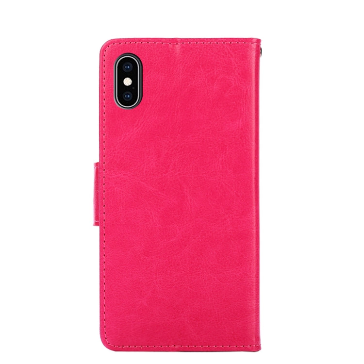 For iPhone X / XS Crystal Texture Horizontal Flip Leather Case with Holder & Card Slots & Wallet